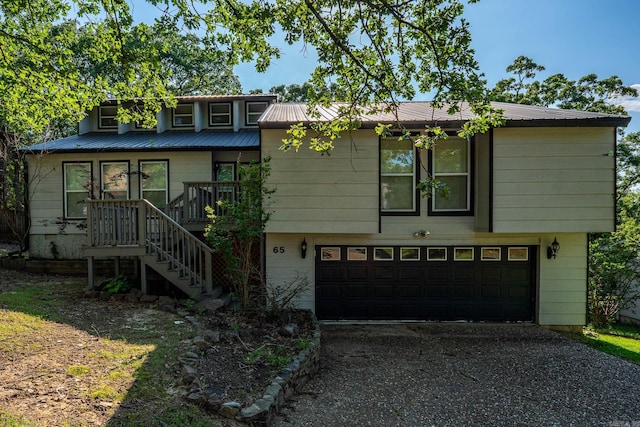 view of front of house featuring a garage