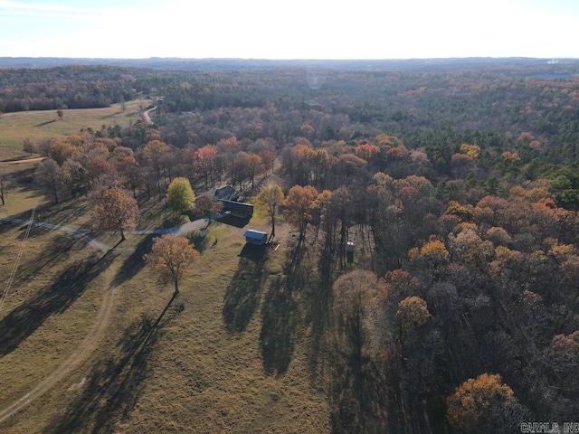 bird's eye view featuring a rural view