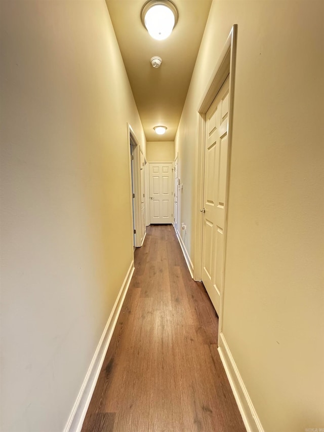 hall featuring hardwood / wood-style floors