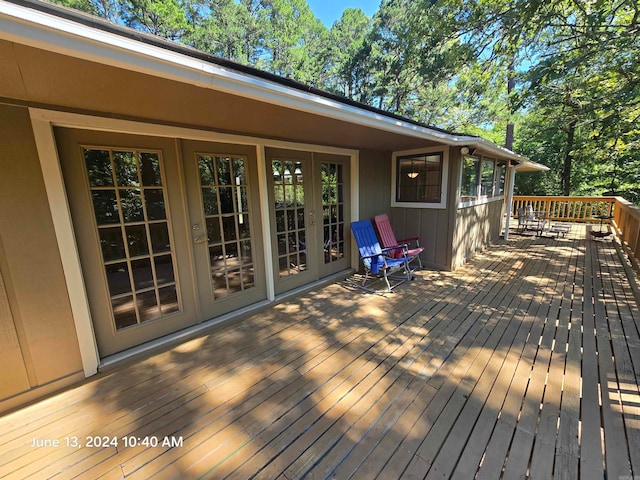 deck with french doors