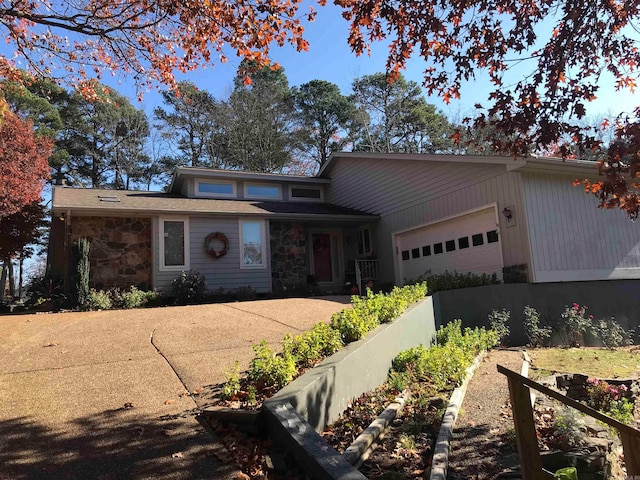 view of front of home featuring a garage