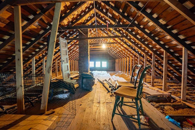 view of attic