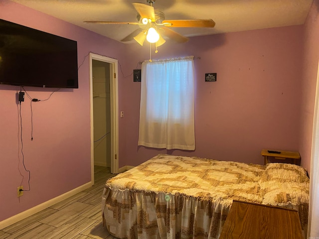 bedroom with ceiling fan