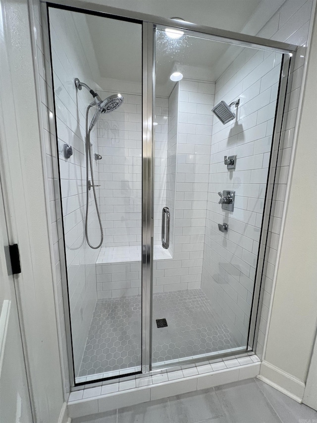 bathroom with an enclosed shower