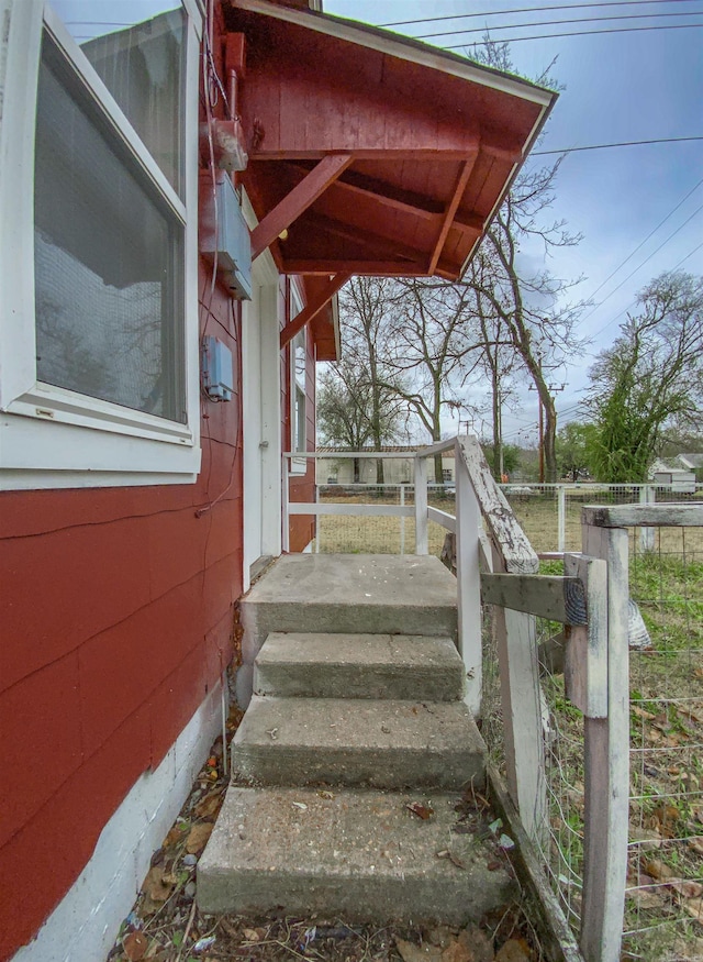 view of stairway