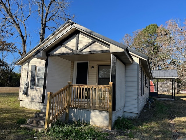 bungalow-style house featuring a porch