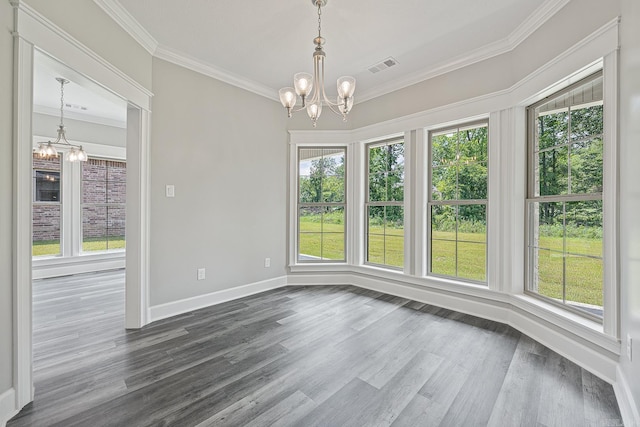 interior space with an inviting chandelier and plenty of natural light