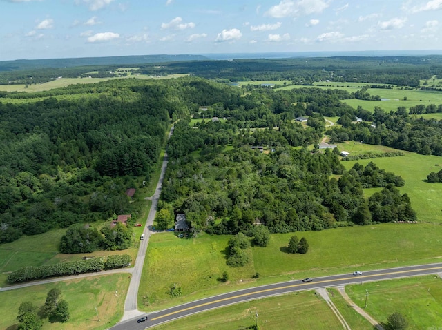 bird's eye view with a rural view