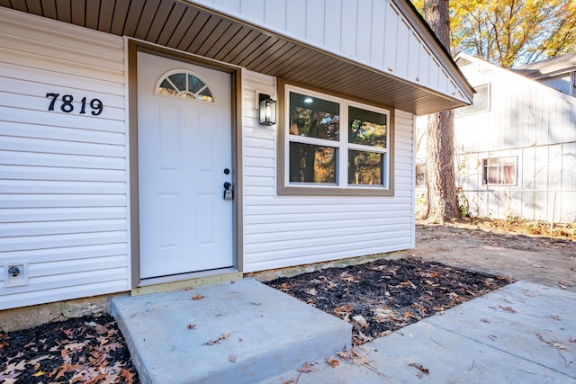 view of doorway to property