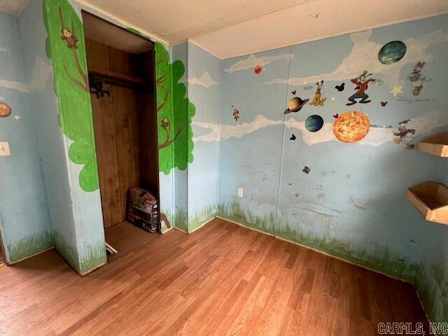 unfurnished room featuring light hardwood / wood-style flooring