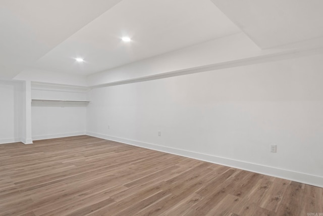 additional living space featuring wood-type flooring