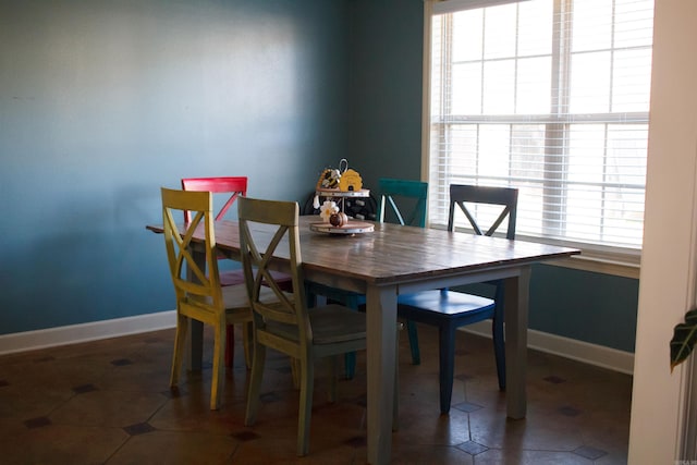 view of tiled dining room