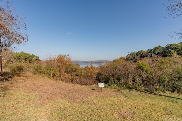 view of yard featuring a water view