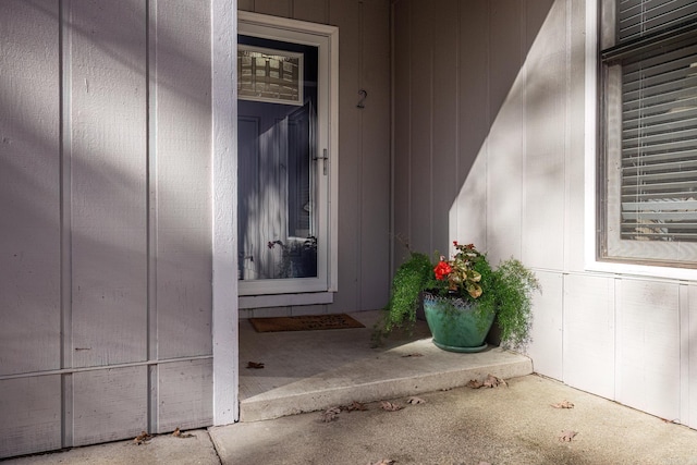 view of doorway to property