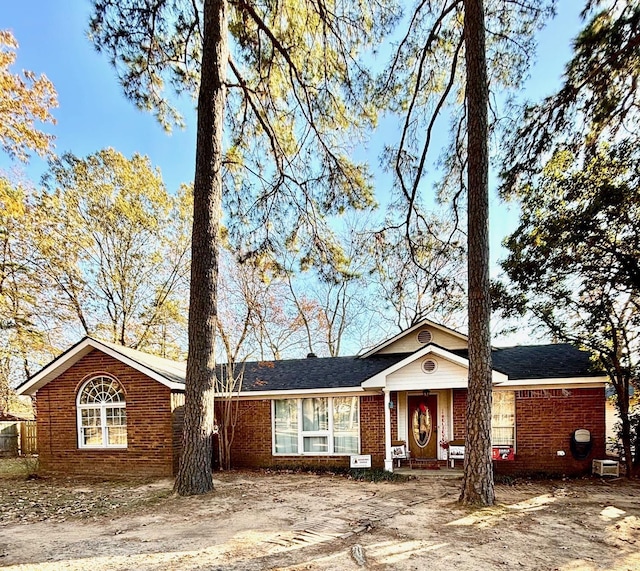 view of single story home