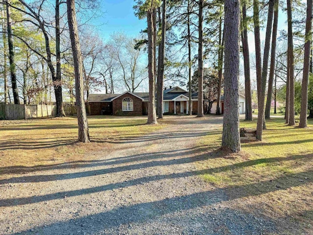 view of front of house with a front yard