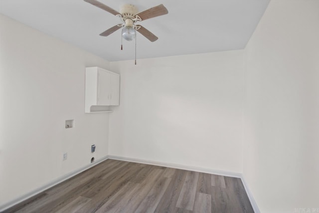 3630 Idlewild Ave, North Little Rock, AR 72116 - unfurnished room featuring wood finished floors and ceiling fan