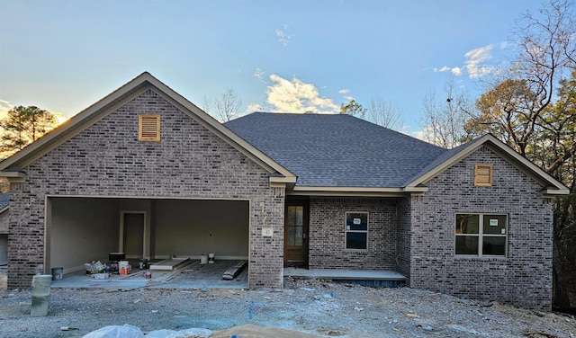 view of front facade with a garage