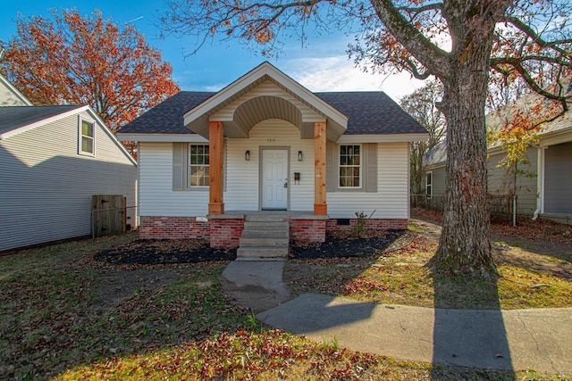 bungalow featuring covered porch