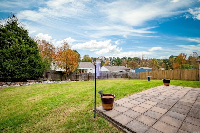 view of yard with a patio