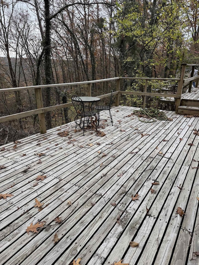 view of wooden terrace