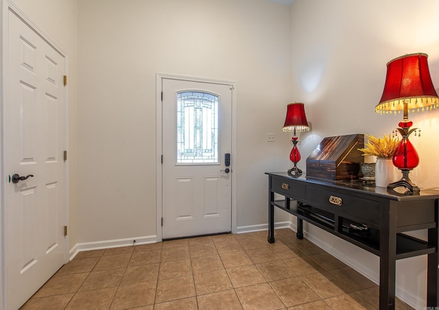 view of tiled foyer