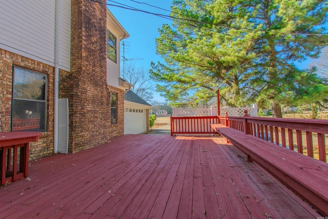 view of wooden deck