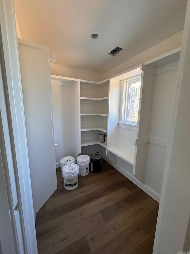 interior space featuring dark hardwood / wood-style flooring