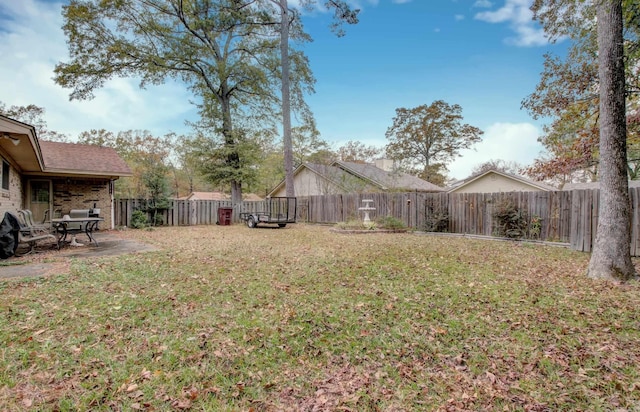 view of yard featuring a patio area