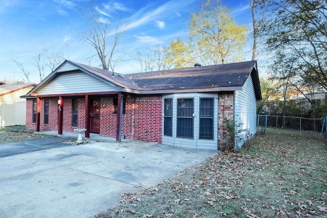 view of front of home