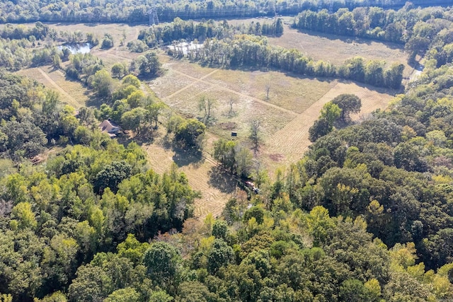 bird's eye view with a rural view