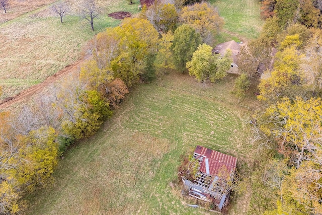 drone / aerial view featuring a rural view