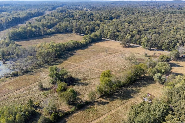 drone / aerial view with a rural view