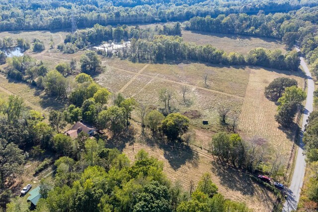 aerial view with a rural view