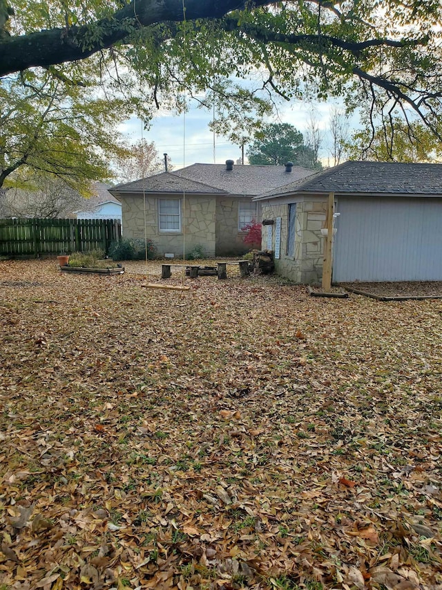 view of back of property