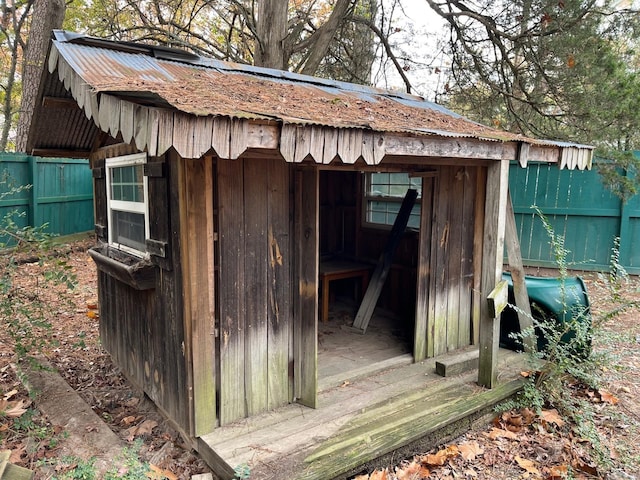 view of outdoor structure