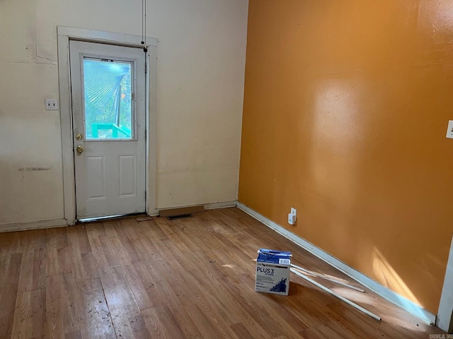 foyer featuring light wood-type flooring