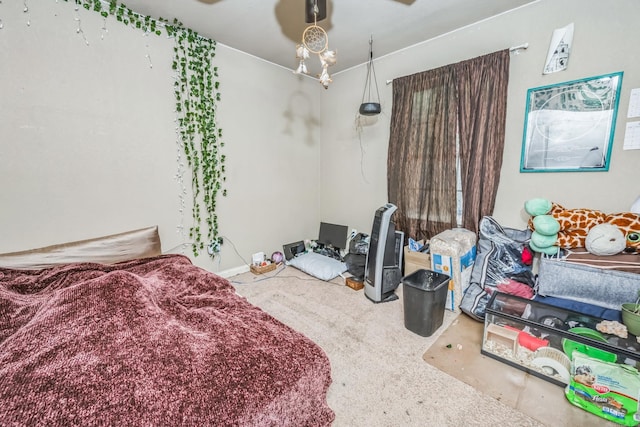 bedroom featuring carpet floors