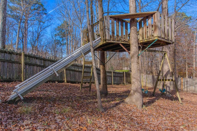 view of jungle gym