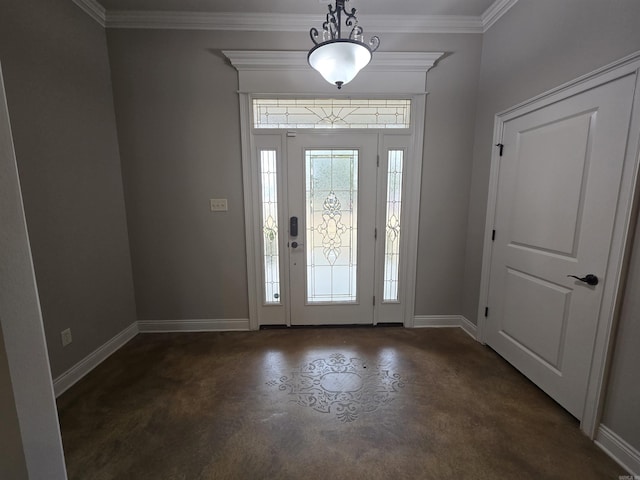 entrance foyer with ornamental molding