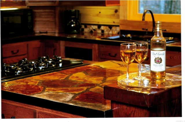 kitchen featuring black appliances