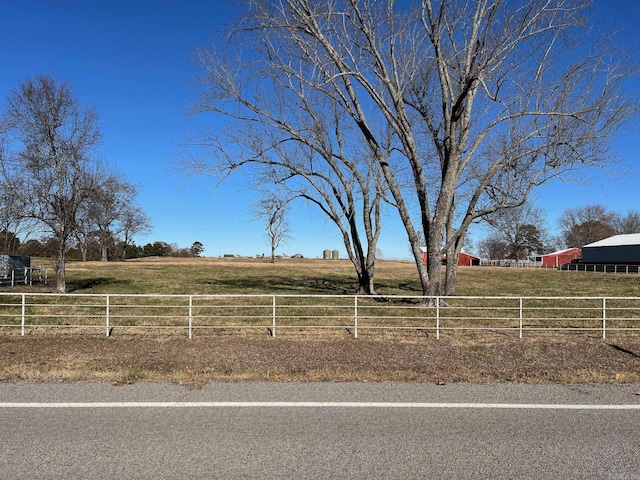 view of yard with a rural view