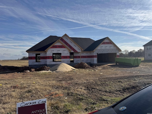 view of unfinished property