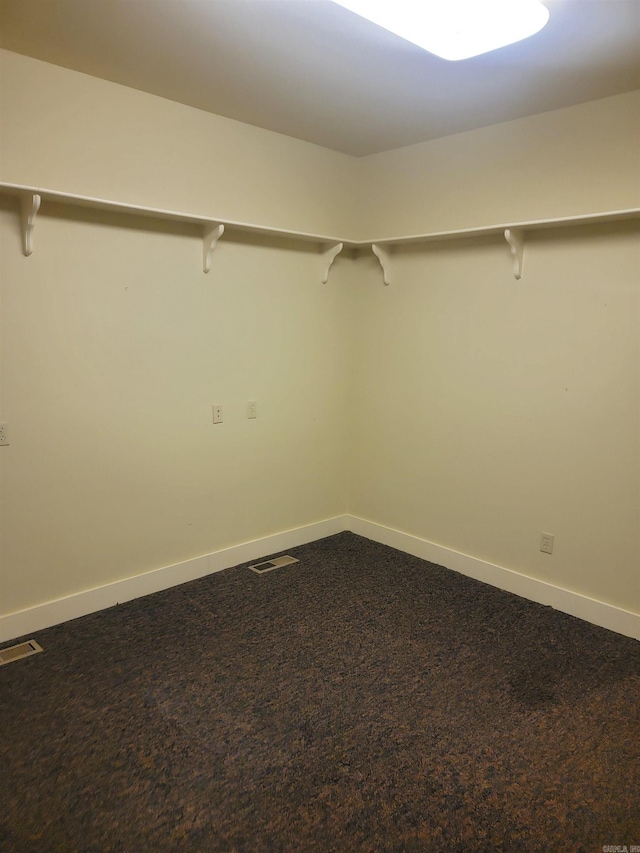 walk in closet featuring carpet