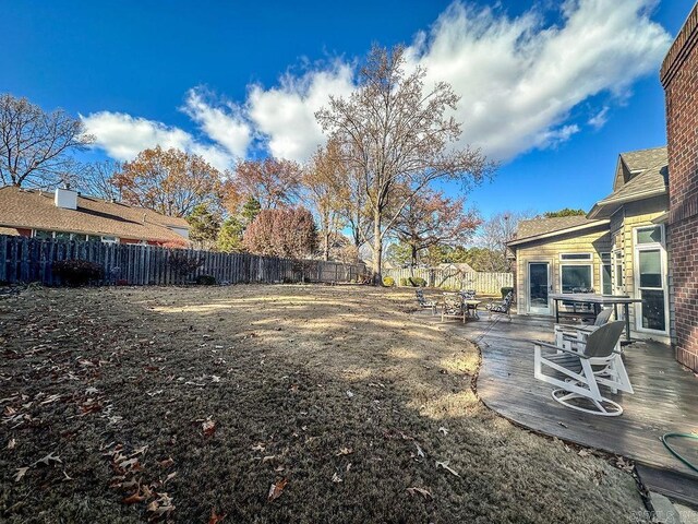 3907 Brandywine Dr, Jonesboro, AR 72404 - view of yard featuring a deck