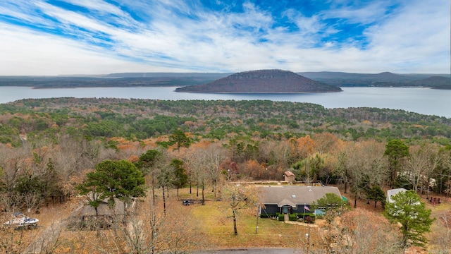 mountain view featuring a water view