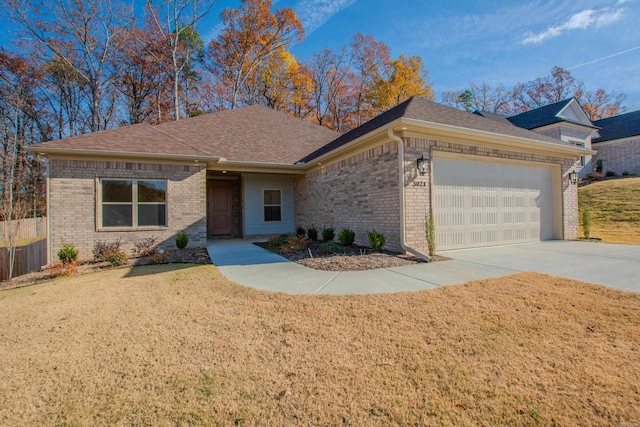 single story home featuring a garage