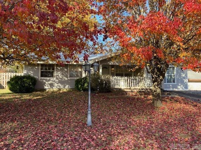 view of front of property with a porch