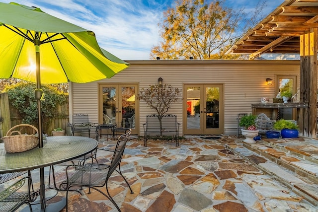 view of patio / terrace with french doors