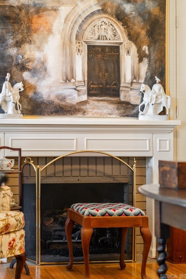 interior details featuring hardwood / wood-style floors